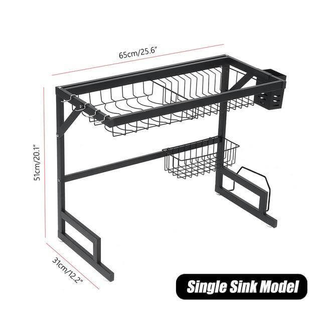 Viskana Stainless Steel Over-Sink Dish Rack Organizer
