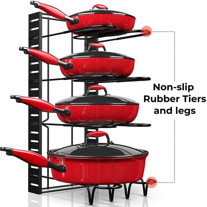 Viskana Adjustable Multi-Tier Kitchen Pan Organizer