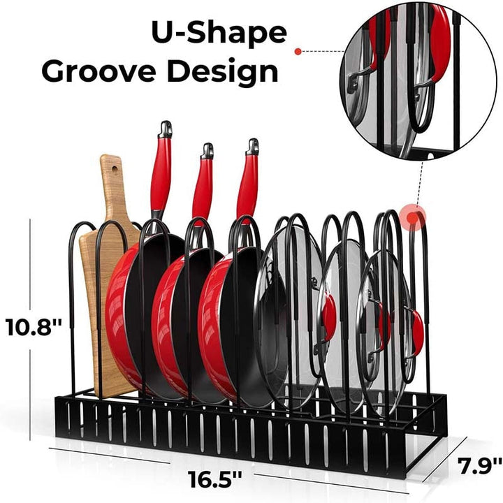 Viskana Adjustable Multi-Tier Kitchen Pan Organizer