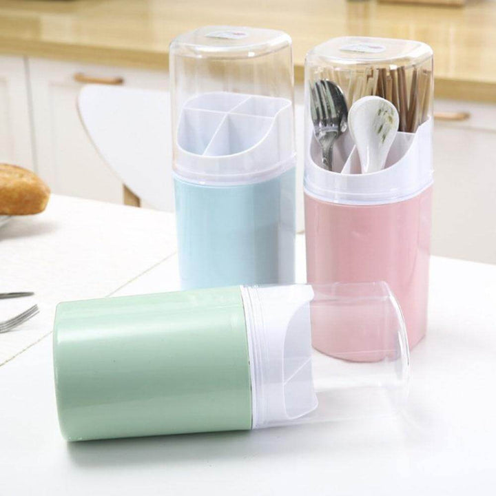 Viskana Wall Mounted Hanging Cutlery Drain Box with Lid