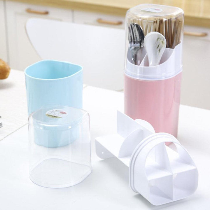 Viskana Wall Mounted Hanging Cutlery Drain Box with Lid