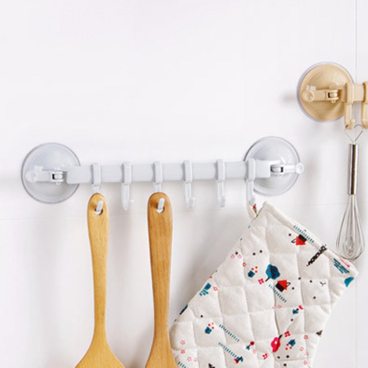 Viskana Adjustable Hook Double Suction Towel Rack