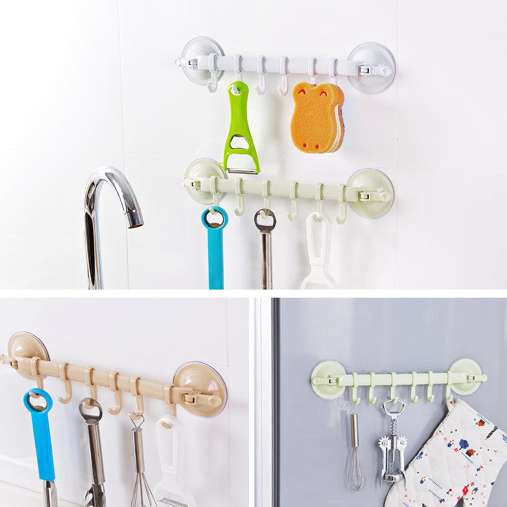 Viskana Adjustable Hook Double Suction Towel Rack