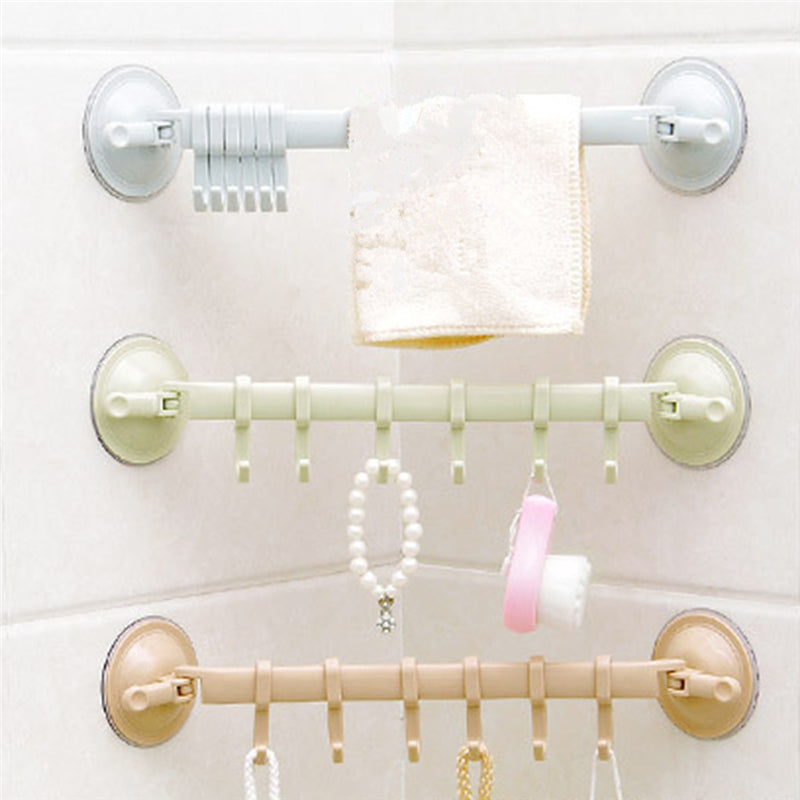 Viskana Adjustable Hook Double Suction Towel Rack