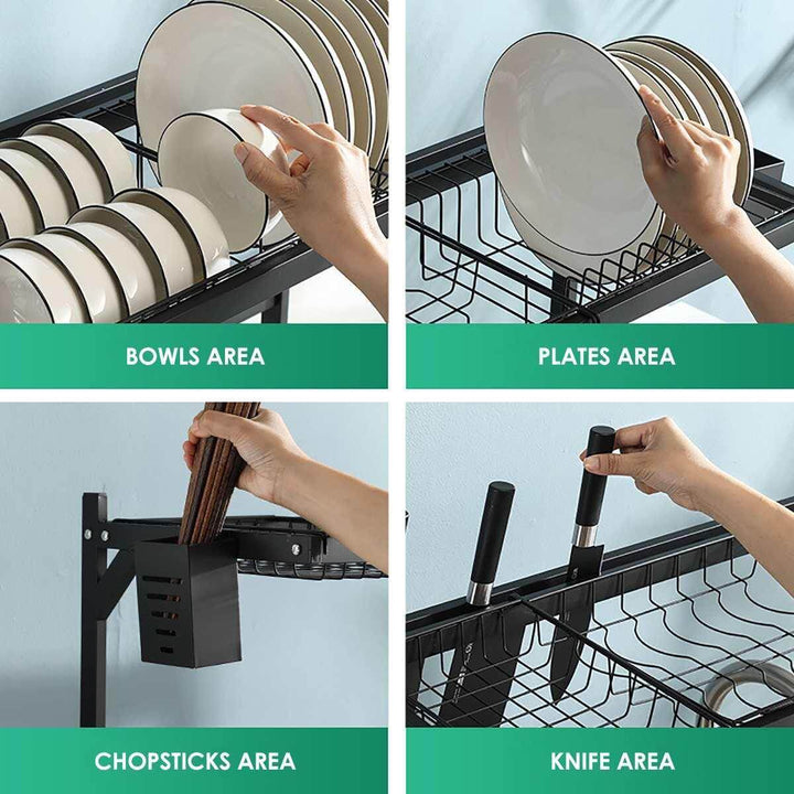 Viskana Stainless Steel Over-Sink Dish Rack Organizer