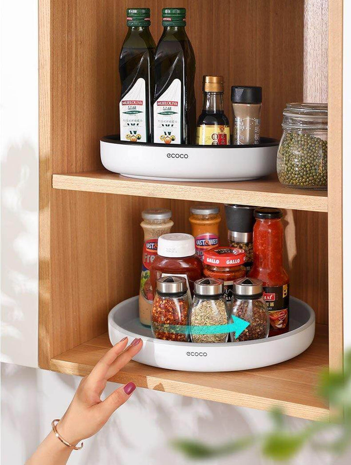 Viskana 360° Rotating Tray Seasoning Bottle Organizer