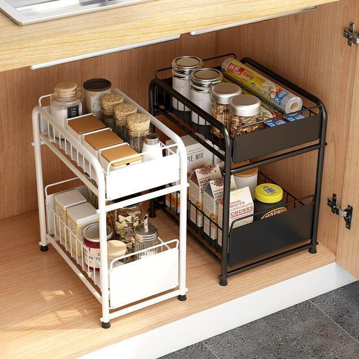 Viskana 2-Tier Organizer with Sliding Kitchen Storage Drawers
