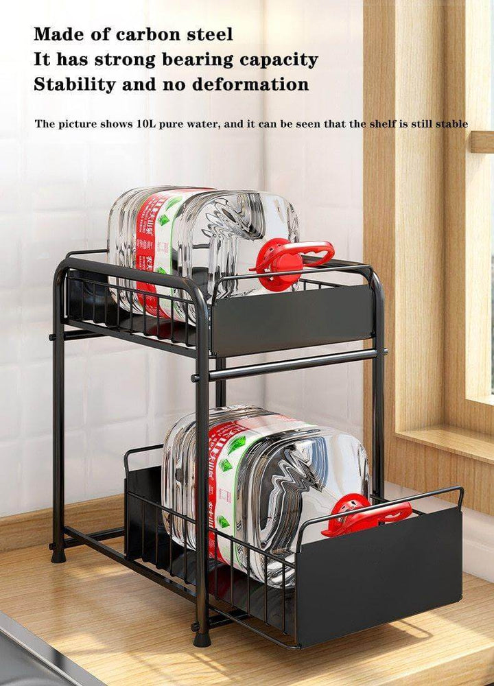 Viskana 2-Tier Organizer with Sliding Kitchen Storage Drawers
