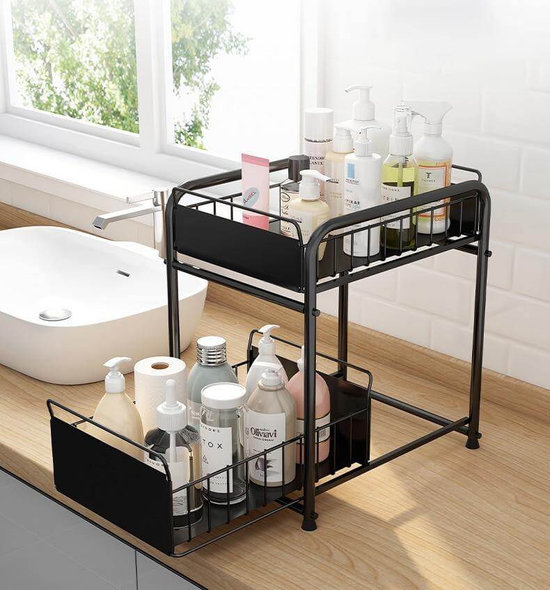 Viskana 2-Tier Organizer with Sliding Kitchen Storage Drawers