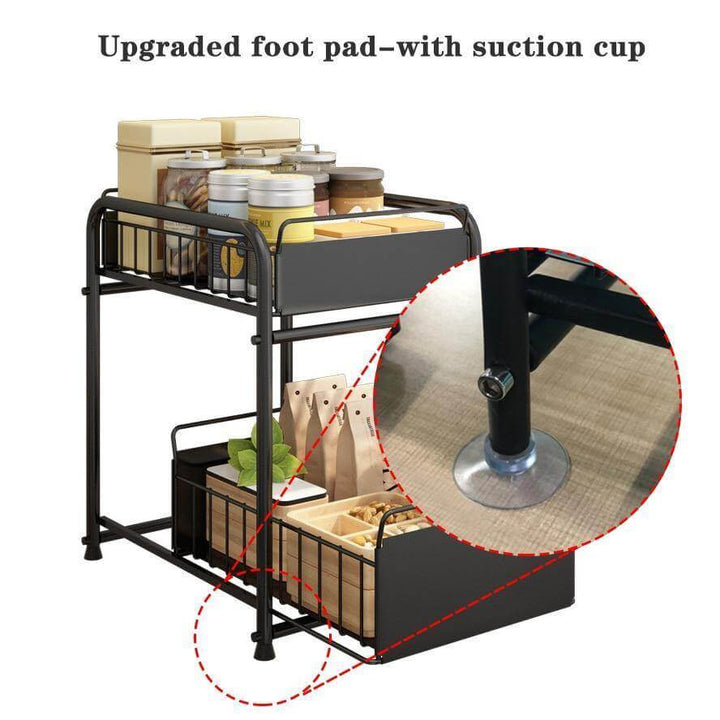 Viskana 2-Tier Organizer with Sliding Kitchen Storage Drawers