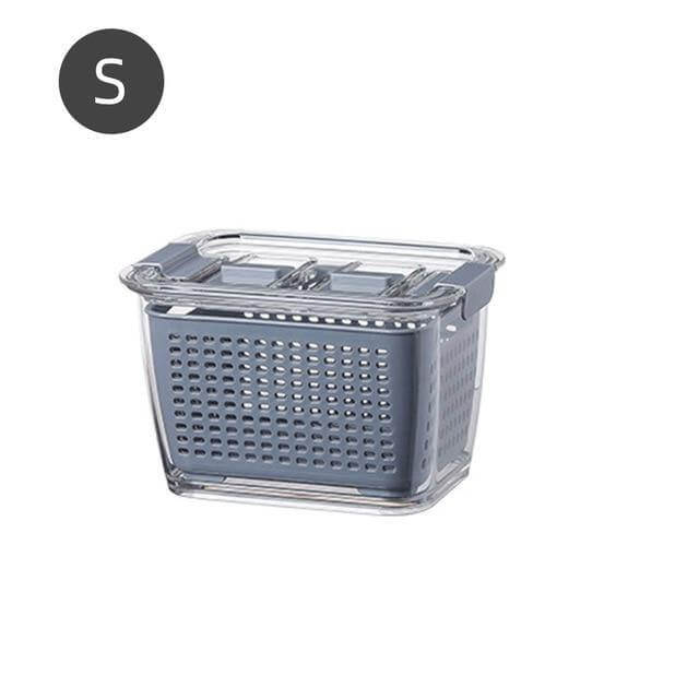 Viskana Multifunctional Vegetable & Fruit Refrigerator Drainage Organizer Box with Lid