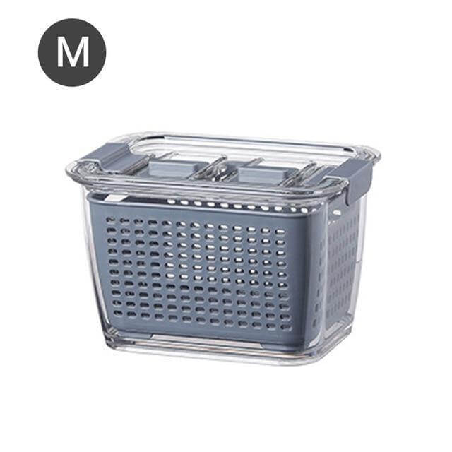 Viskana Multifunctional Vegetable & Fruit Refrigerator Drainage Organizer Box with Lid