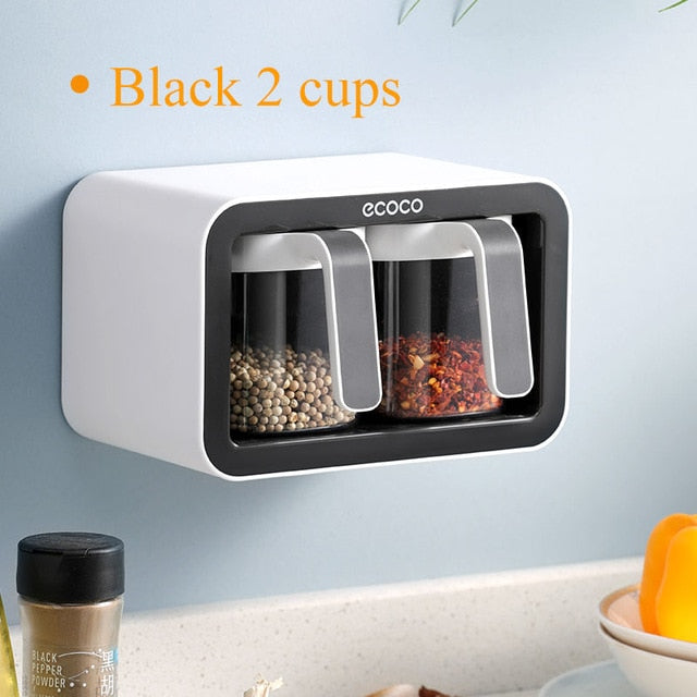 Viskana Wall Mount Multiple Grids Seasoning Organizer