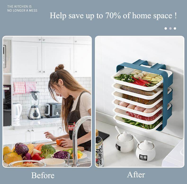Viskana Wall-Mounted Space Saving Kitchen Organizer