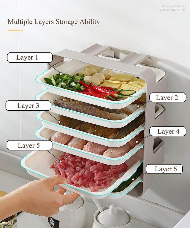 Viskana Wall-Mounted Space Saving Kitchen Organizer