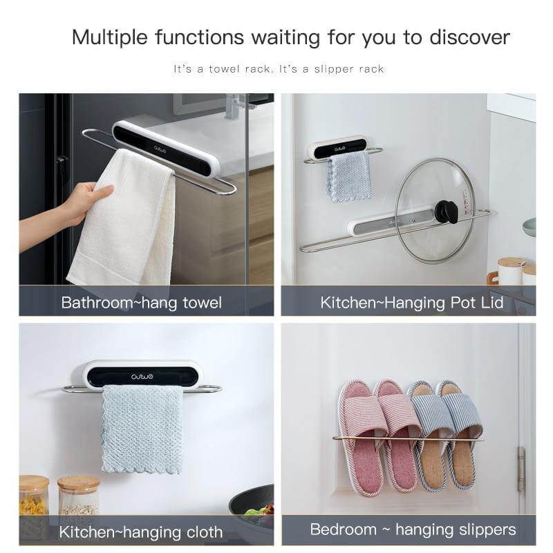 Viskana Stainless Steel Wall-Mounted Foldable Towel Hanger