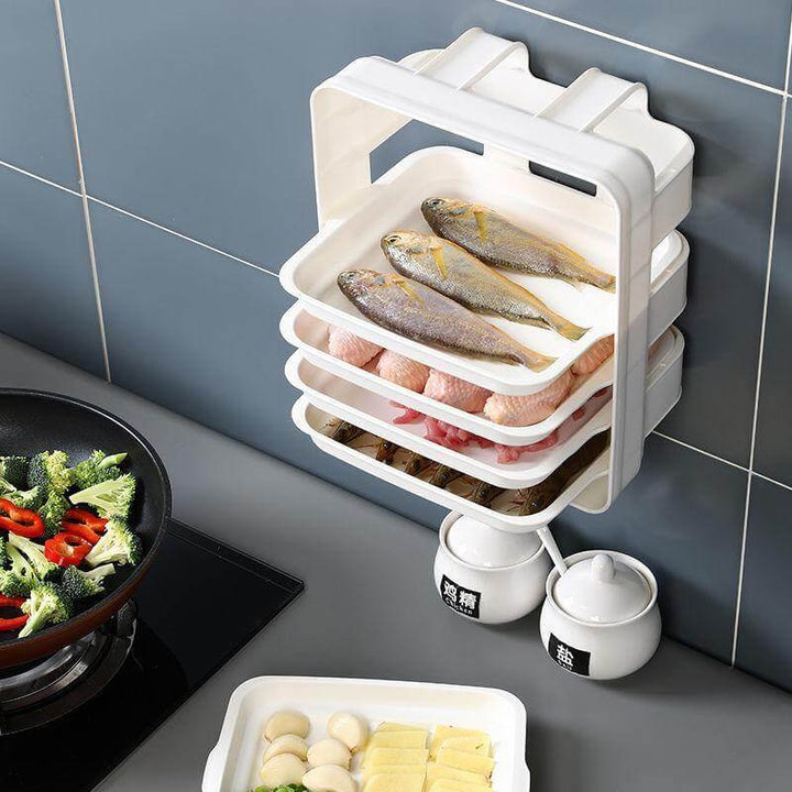 Viskana Wall-Mounted Multi Layer Kitchen Food Cooking Organizer