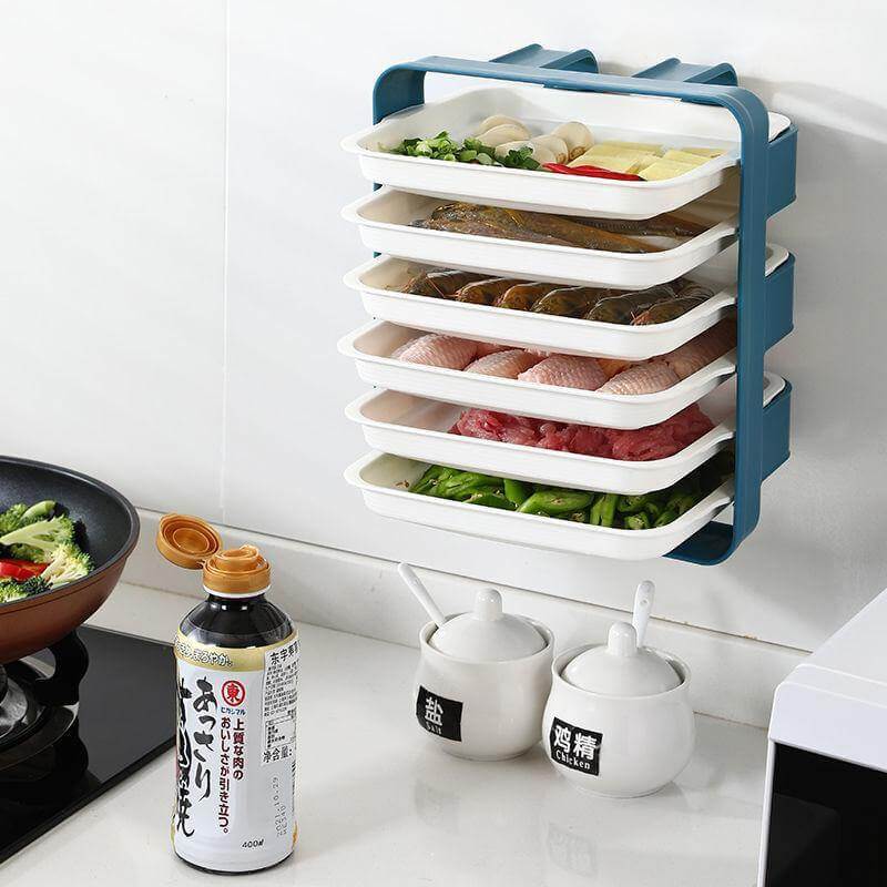 Viskana Wall-Mounted Multi Layer Kitchen Food Cooking Organizer