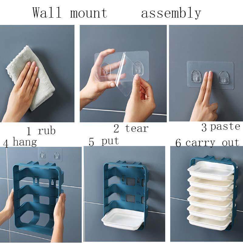 Viskana Wall-Mounted Multi Layer Kitchen Food Cooking Organizer