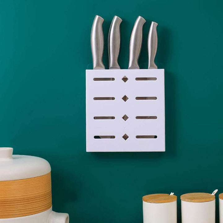 Viskana 2PCS Square Pastel Mavi Wall-Mounted Knife Organizer