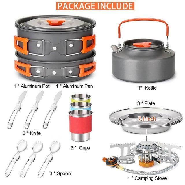 Spider X Camping Stove Set with Cookware | Viskana