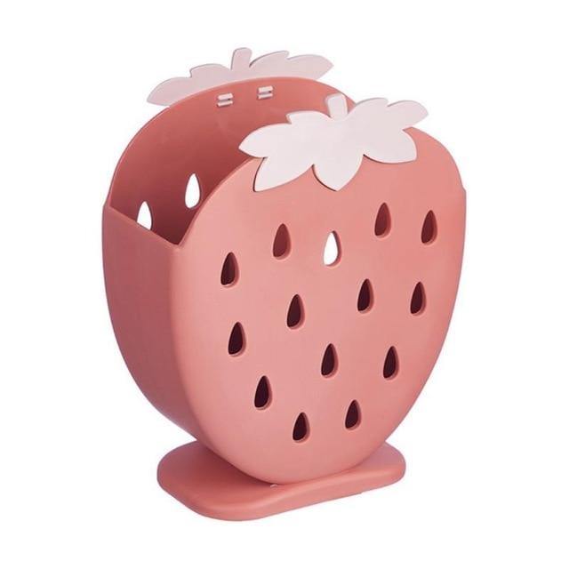 Viskana 2PCS Cute Strawberry Cutlery Organizer Box