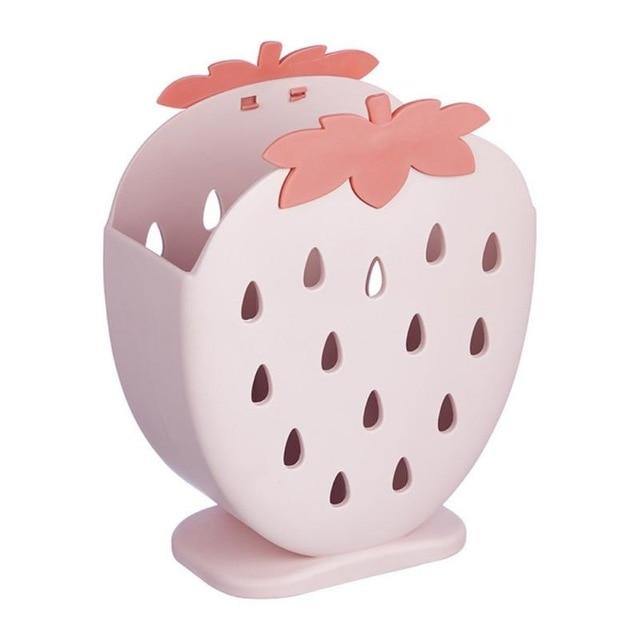 Viskana 2PCS Cute Strawberry Cutlery Organizer Box