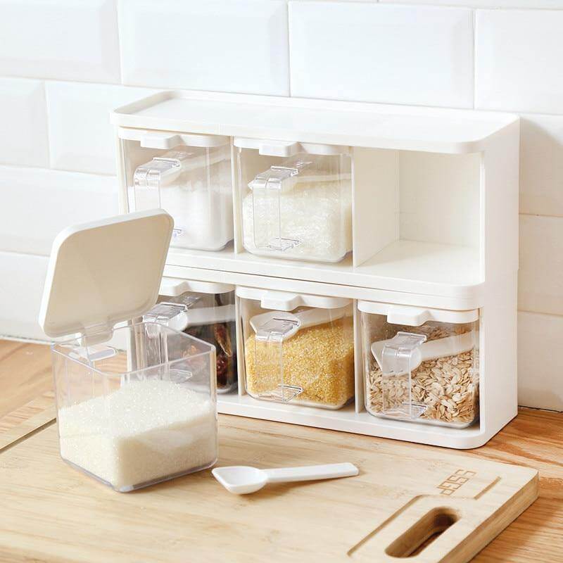 Viskana Multiple Boxes Seasoning Herb Kitchen Organizer