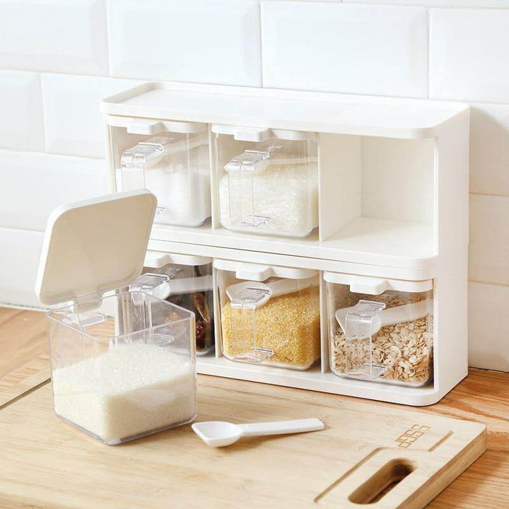 Viskana Multiple Boxes Seasoning Herb Kitchen Organizer
