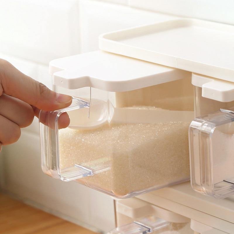 Viskana Multiple Boxes Seasoning Herb Kitchen Organizer