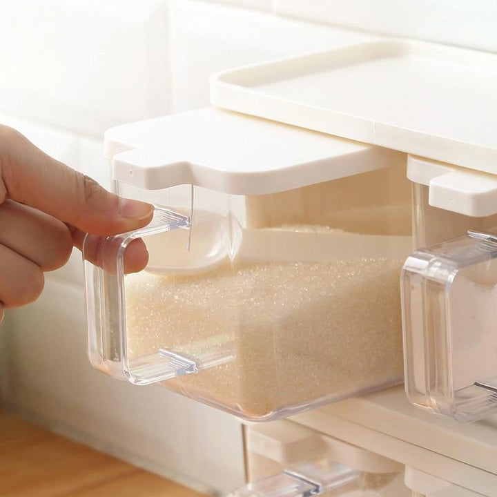 Viskana Multiple Boxes Seasoning Herb Kitchen Organizer
