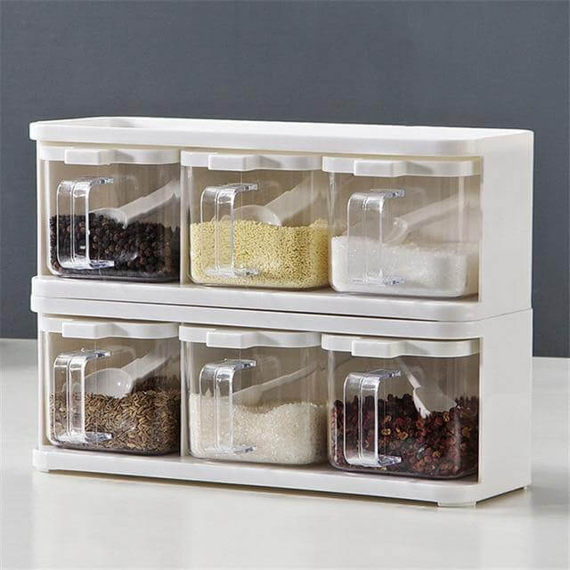 Viskana Multiple Boxes Seasoning Herb Kitchen Organizer