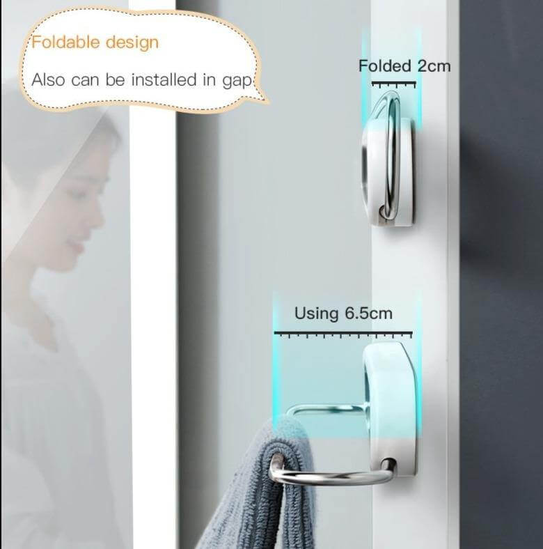 Viskana Stainless Steel Wall-Mounted Foldable Towel Hanger