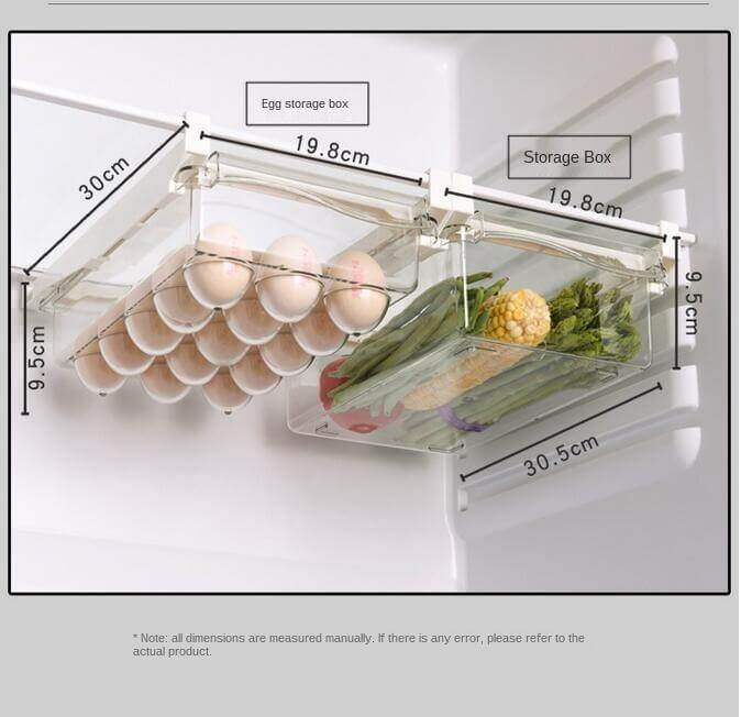 Viskana Fridge Organizer Under Shelf Drawer Box