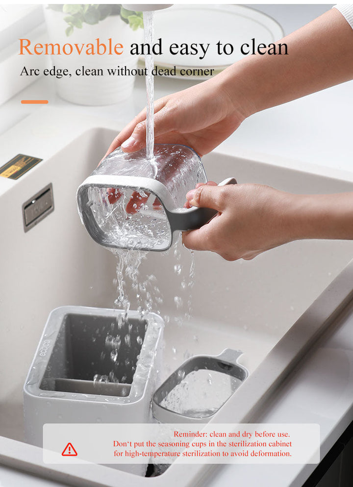 Viskana Wall Mount Multiple Grids Seasoning Organizer