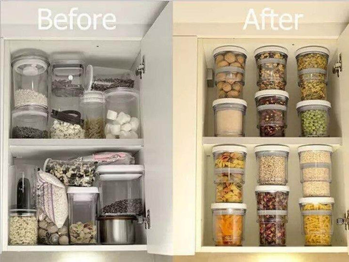 Viskana Compressible Pantry Organizer Food Jar