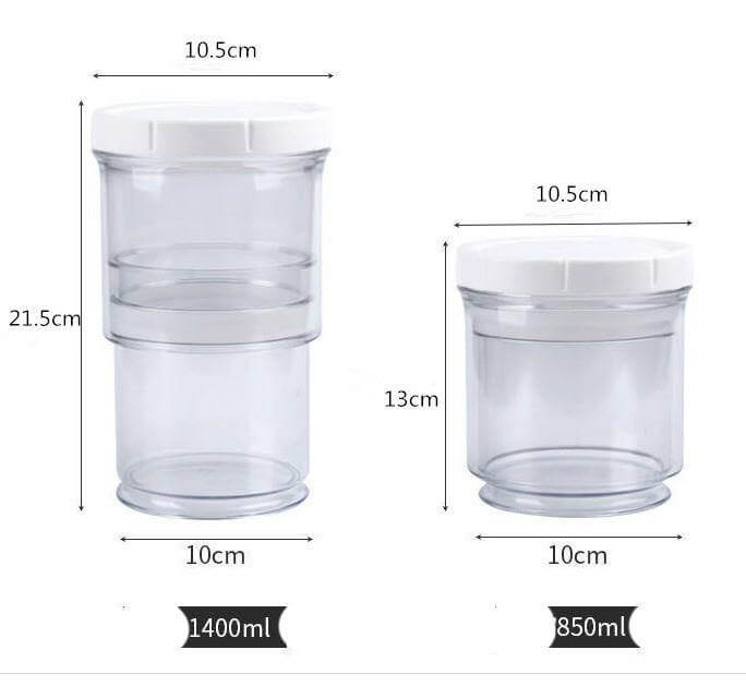 Viskana Compressible Pantry Organizer Food Jar