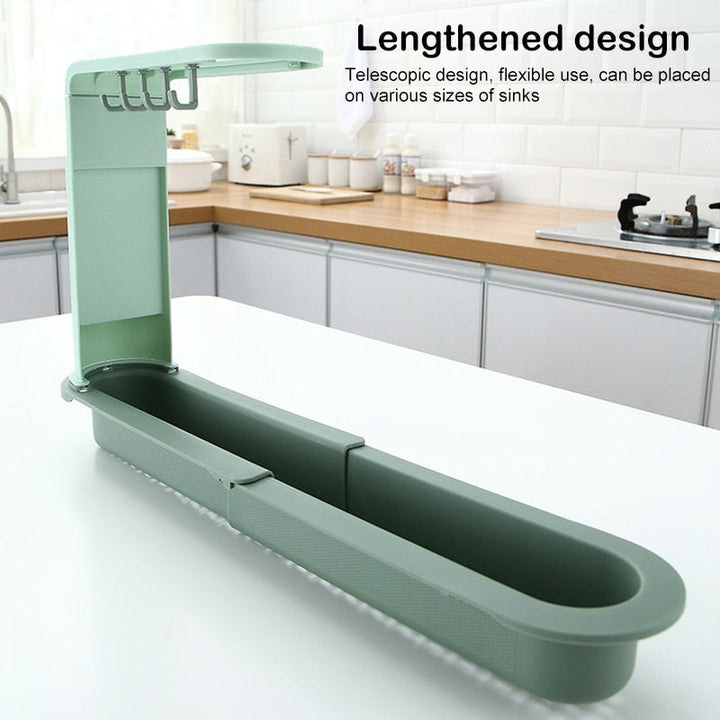 Viskana Adjustable Shelf Drain Rack Kitchen Organizer