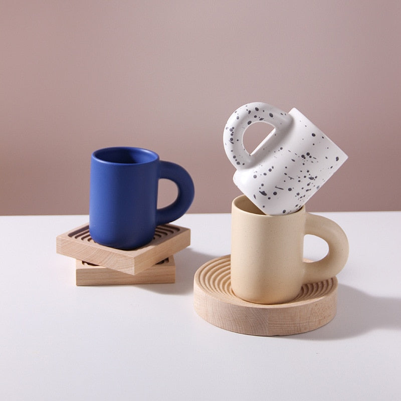 Athenea Cup – Luxe Porcelain Cup with Geometric Design Viskana