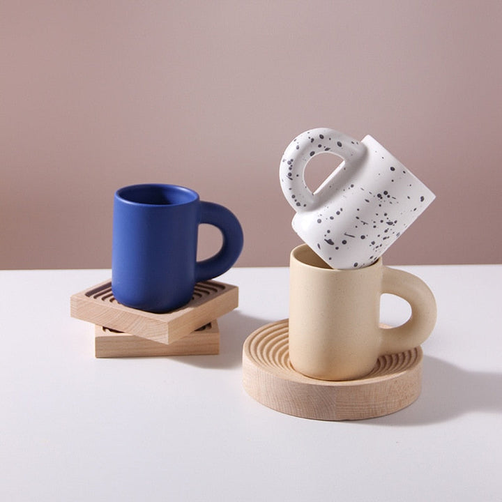 Athenea Cup – Luxe Porcelain Cup with Geometric Design Viskana