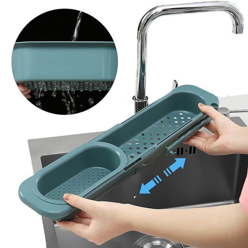 Viskana Kitchen Retractable Sink Rack Organizer