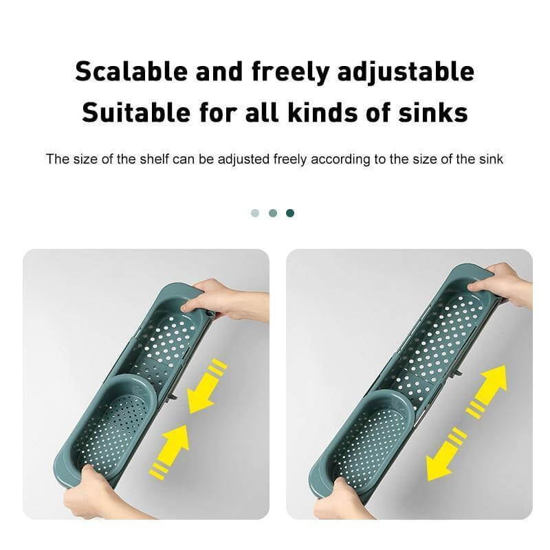 Viskana Kitchen Retractable Sink Rack Organizer