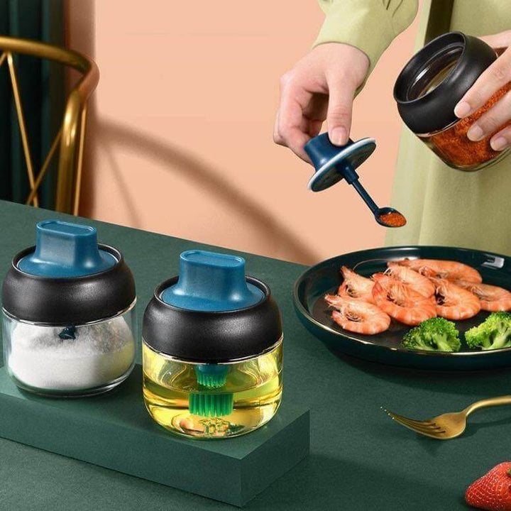Viskana Salt and Pepper Seasoning Organizer Spice Jars