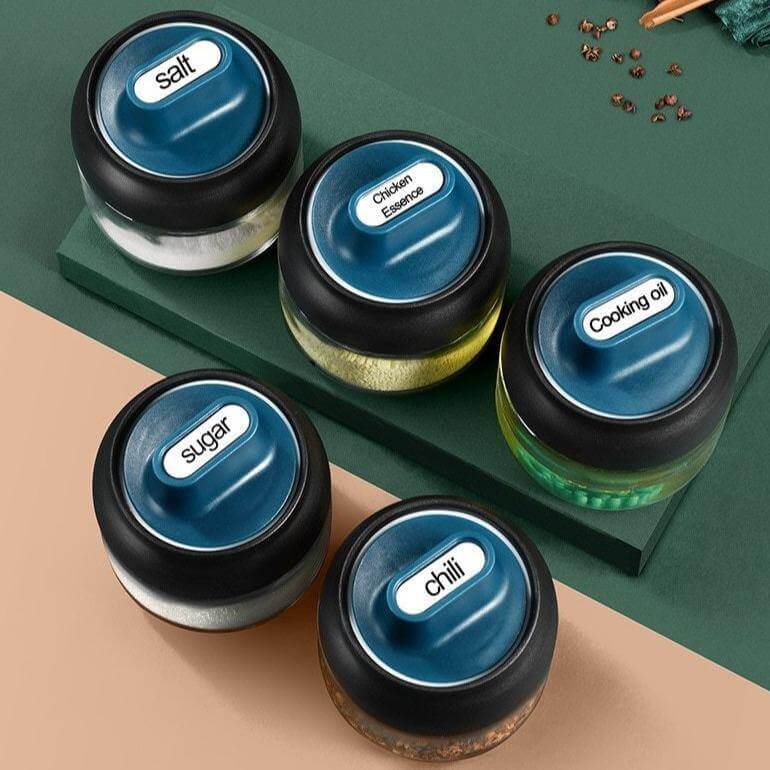 Viskana Salt and Pepper Seasoning Organizer Spice Jars