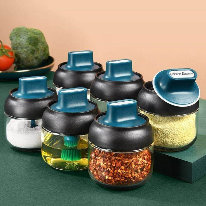 Viskana Salt and Pepper Seasoning Organizer Spice Jars