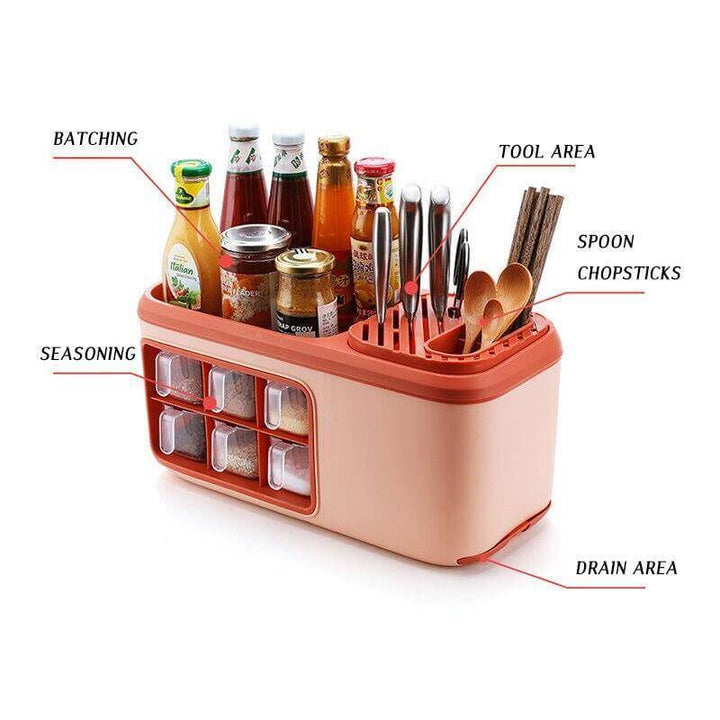 Viskana Multifunctional Kitchen Silverware Grain Storage Organizer