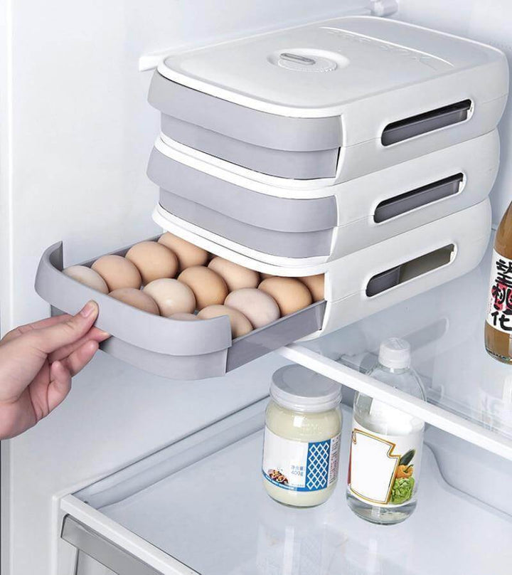 Viskana Stackable Refrigerator Egg Storage Drawer Box
