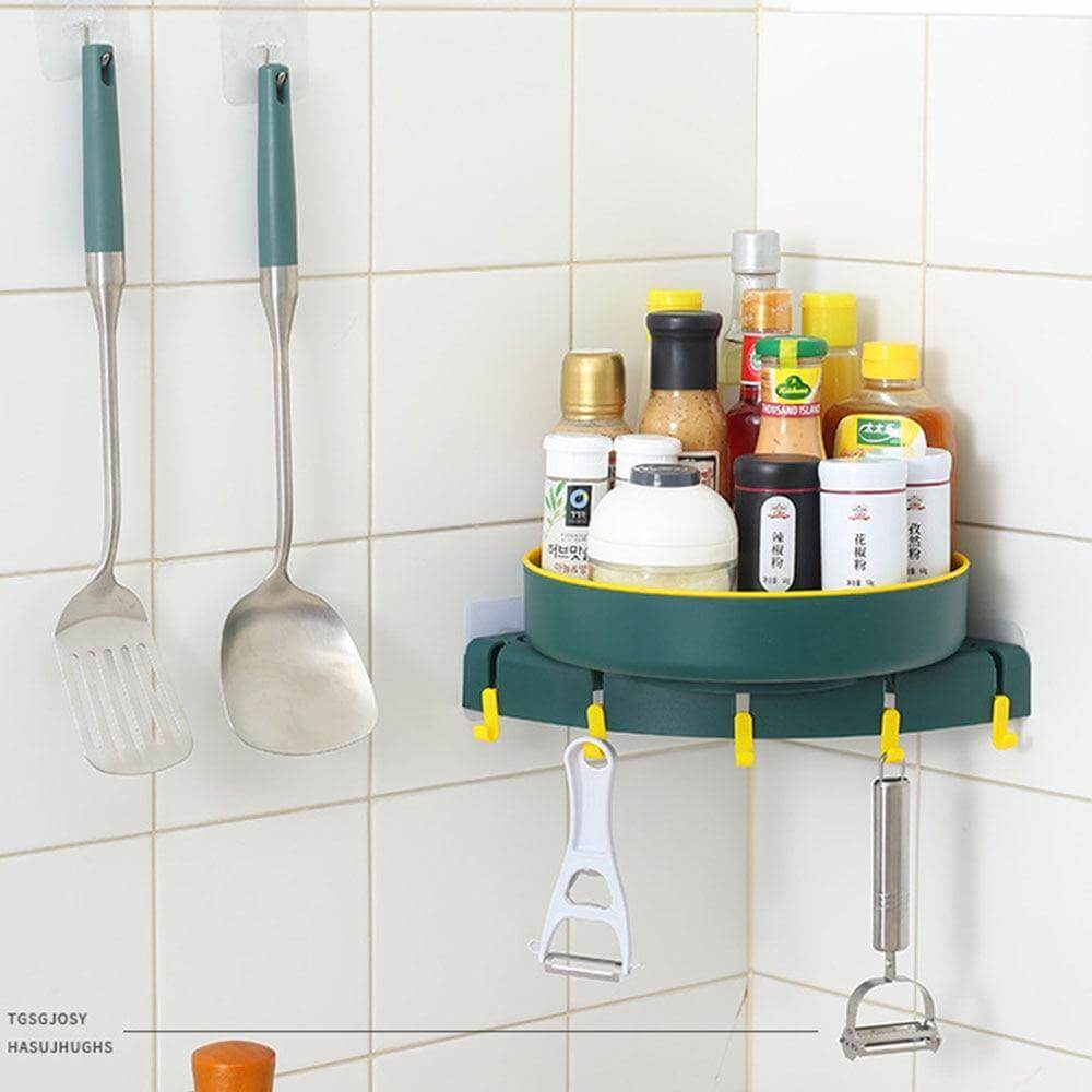 Viskana Triangle Wall-mounted Corner Kitchen Organizer Storage Rack