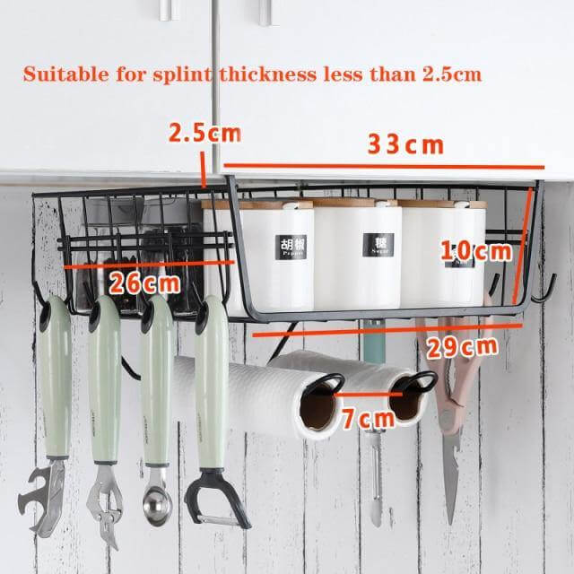 Viskana Easy Hang Kitchen Cabinet Storage Organizer Rack