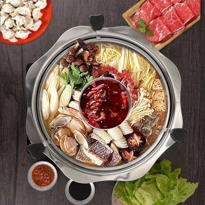 Viskana Stainless Steel Rotating Easy Cook Hot Pot Cookware